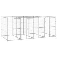 Hondenkennel 9,68 m² gegalvaniseerd staal