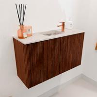 Toiletmeubel Mondiaz Joya Dlux | 70 cm | Meubelkleur Ruby | Faye wastafel Nata Wasbak Midden | 1 kraangat