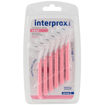 Interprox Plus Nano Roze PHD 0.7 mm Ragers - 6 stuks Interprox Plus Nano Roze PHD 0.7 mm Ragers - 6 stuks
