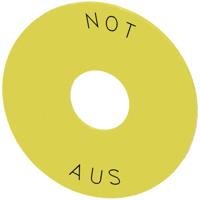 Siemens 3SU1900-0BB31-0AS0 3SU19000BB310AS0 Onderlegring Rond (Ø) 75 mm NOT-AUS Geel, Zwart 10 stuk(s)