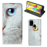 Samsung Galaxy M31 Hoesje maken Witte Kat