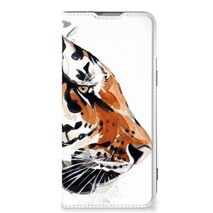 Bookcase OnePlus Nord 2T Watercolor Tiger