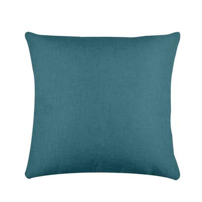 Stof Textile sierkussen Bea - petrol blauw - 50 x 50 cm - bank kussens - polyester
