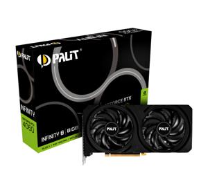 Palit Nvidia GeForce RTX 4060 Videokaart Infinity 8 GB GDDR6-SDRAM PCIe x16 DisplayPort, HDMI NVIDIA G-Sync