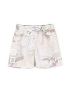 Givenchy Kids short de bain à imprimé camouflage - Tons neutres