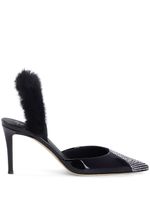 Giuseppe Zanotti escarpins Henriette à ornements strassés - Noir