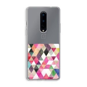 Gekleurde driehoekjes: OnePlus 8 Transparant Hoesje