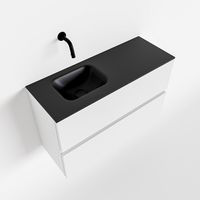 Toiletmeubel Mondiaz Ada | 80 cm | Meubelkleur Talc | Lex wastafel Urban Links | Zonder kraangat