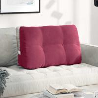 VidaXL Rugkussen wijnrood 80 x 24 x 50 cm fluweel