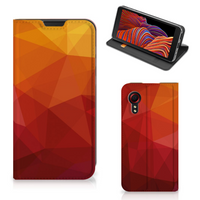 Stand Case voor Samsung Galaxy Xcover 5 Polygon Red - thumbnail