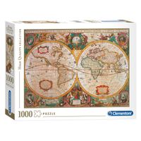 Clementoni puzzel oude wereldkaart, 1000st.