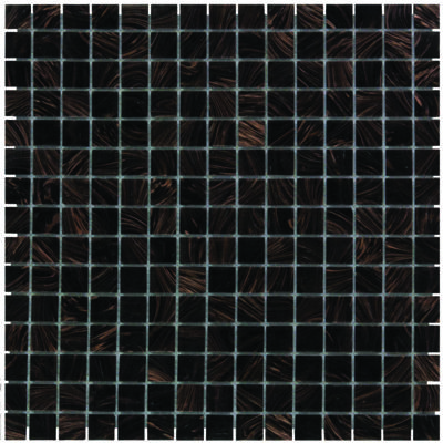 The Mosaic Factory Amsterdam Mozaiek Tegel Vierkant - Zwart Glas Goud Serie 322x322 mm