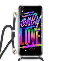 Only Love: iPhone X Transparant Hoesje met koord