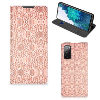 Samsung Galaxy S20 FE | Hoesje met Magneet | Pattern Orange
