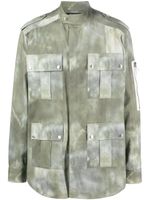 Balmain veste militaire à effet délavé - Vert - thumbnail