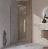 Saqu Trophy douchecabine met draaideur incl. antikalk 90x80x203cm chroom