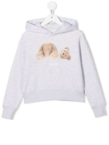 Palm Angels Kids hoodie Bear en coton - Gris