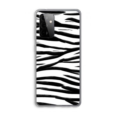 Zebra pattern: Samsung Galaxy A72 Transparant Hoesje