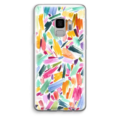 Watercolor Brushstrokes: Samsung Galaxy S9 Transparant Hoesje