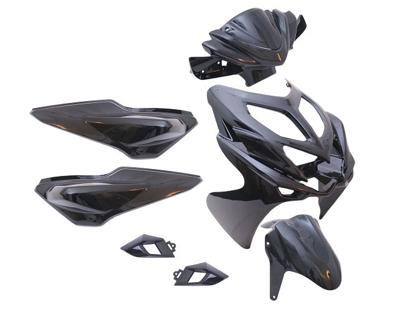 Edge Plaatset 9-delig yamaha aerox-r vanaf bouwjaar 2014 - metallic zwart