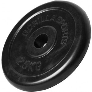 Gorilla Sports Halterschijf - 2,5 kg - Gietijzer - Rubber - 30 mm