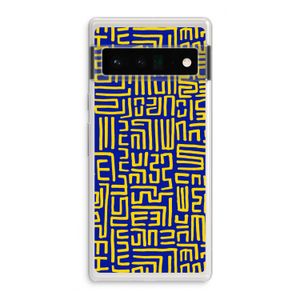 Majorelle Blue Print: Google Pixel 6 Pro Transparant Hoesje