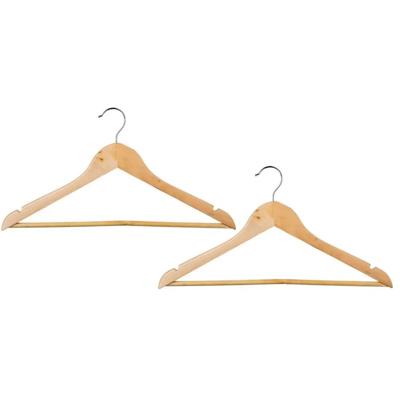 Kledinghangers - 12x - hout - 44 x 23 cm?- kleerhangers