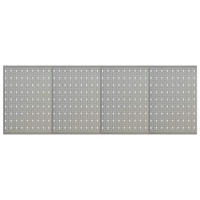 VidaXL Gaatjespanelen wandgemonteerd 4 st 40x58 cm staal
