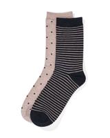 HEMA Dames Sokken Met Bamboe Naadloos - 2 Paar Grijsmelange (grijsmelange) - thumbnail
