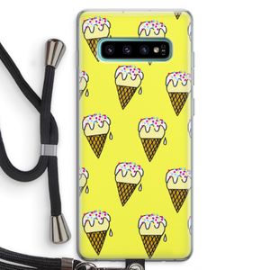 Isjes: Samsung Galaxy S10 Plus Transparant Hoesje met koord