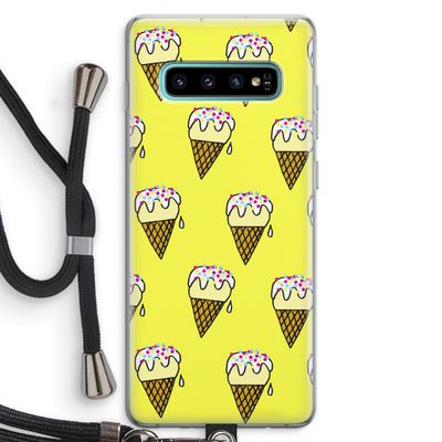 Isjes: Samsung Galaxy S10 Plus Transparant Hoesje met koord