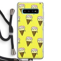 Isjes: Samsung Galaxy S10 Plus Transparant Hoesje met koord