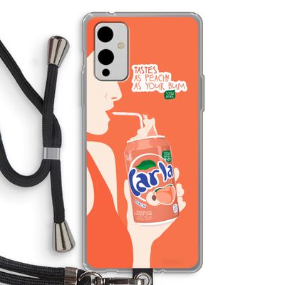 Peach please!: OnePlus 9 Transparant Hoesje met koord