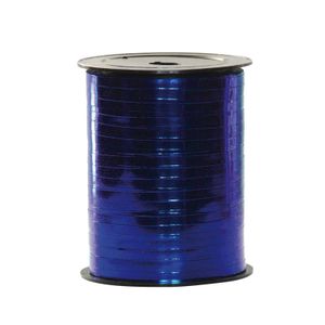 Metallic blauw cadeau lint 250 meter