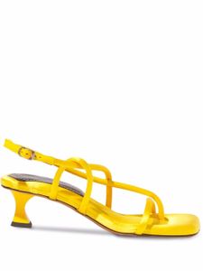 Proenza Schouler sandales Square Strappy 50 mm - Jaune