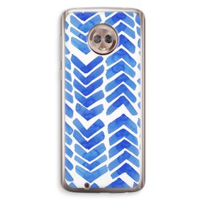Blauwe pijlen: Motorola Moto G6 Transparant Hoesje