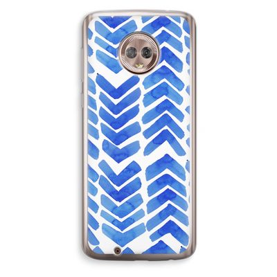 Blauwe pijlen: Motorola Moto G6 Transparant Hoesje