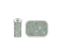 2-delige Mepal lunchset little farm lunchbox + schoolbeker