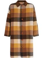 ETRO manteau en laine à carreaux - Marron