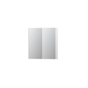 INK SPK2 Spiegelkast - 70x14x74cm - 2 deuren - dubbelzijdige Spiegel - schakelaar en stopcontact - MDF lak wit mat 1105151