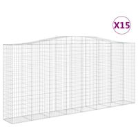 The Living Store Schanskorf Gabion - 400x50x180/200cm - gegalvaniseerd ijzer