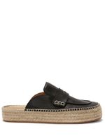 JW Anderson leather espadrille loafers - Noir