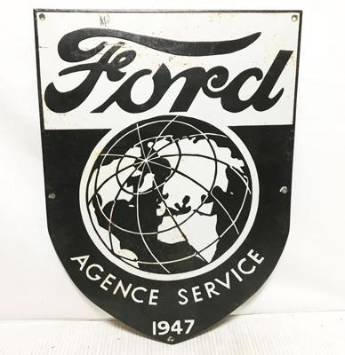 Ford Agence Service Emaille Bord - Vroege Replica Ford Agence Service Emaille Bord - Vroege Replica