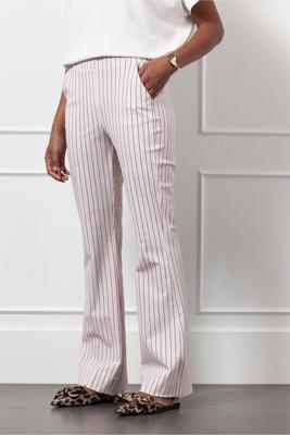 Studio Anneloes Flair Pinstripe Trousers 12800 Flared 1969 Pale Pink/dark Blue