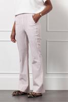 Studio Anneloes Flair Pinstripe Trousers 12800 Flared 1969 Pale Pink/dark Blue