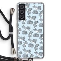 Poezen: Samsung Galaxy S21 FE Transparant Hoesje met koord