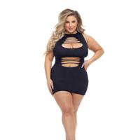 Jurk Pink Lipstick Zwart (Queen size)