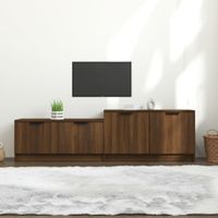 Tv-meubel 158,5x36x45 cm bewerkt hout bruineikenkleurig