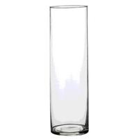 Mica Decorations Vaas - cilinder - glas - transparant - 30 cm