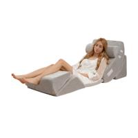 6 Stuks Bed Wigkussen Traagschuim Vulkussen Set met Comfortabel en Verstelbaar Rug Steunkussen